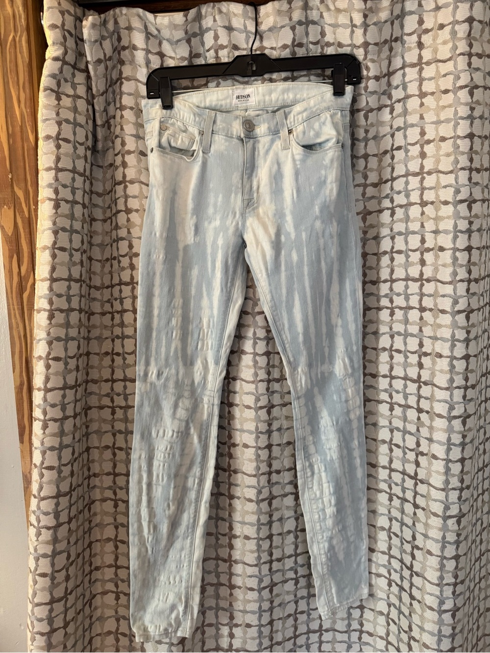 Hudson Jeans Pale Blue Tie-Dye Skinny Jeans